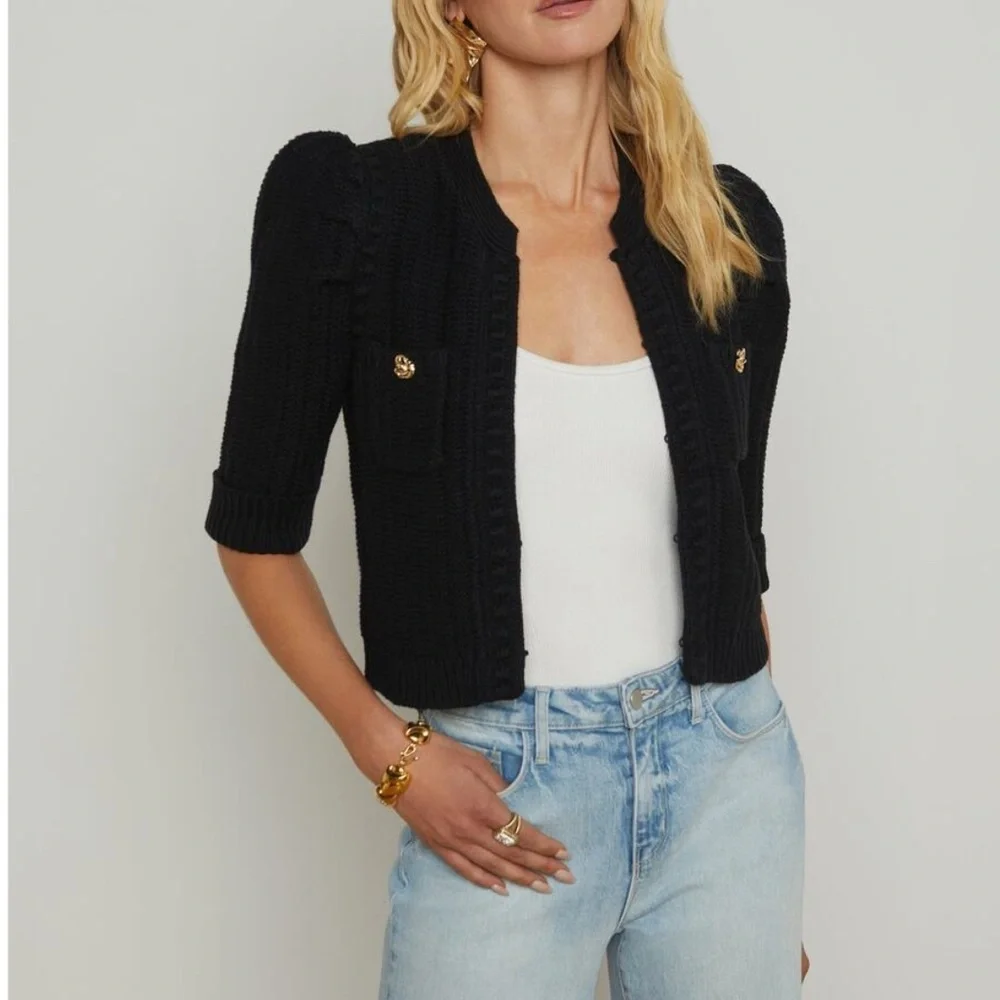 L'AGENCE women’s NWT cropped cardigan - Picture 7 of 8